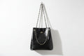 Fashionable Black Golden Handle Bag For Office and College