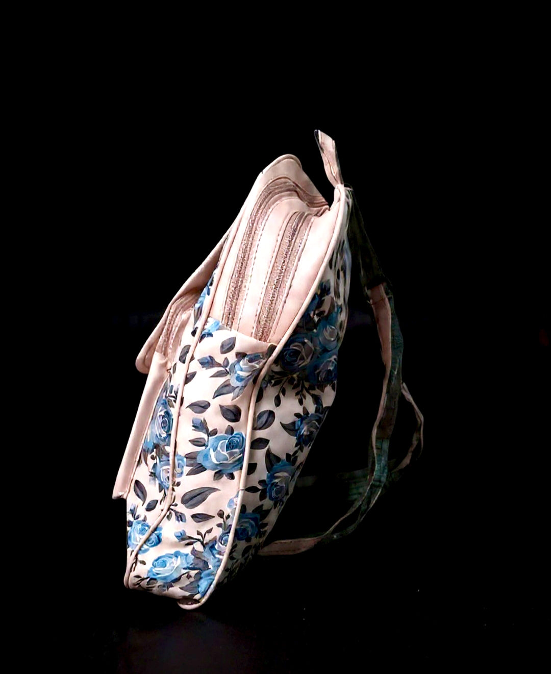 Rose floral womens college bag