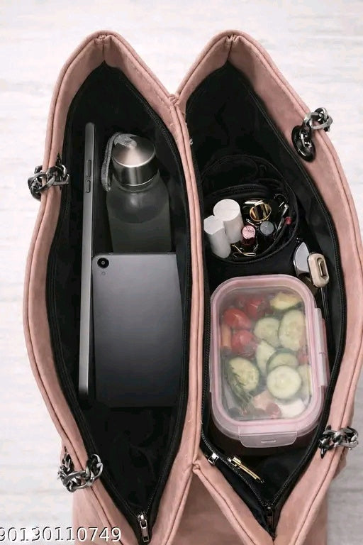 Marble print pink tote