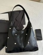 Elegant studded black tote Bag