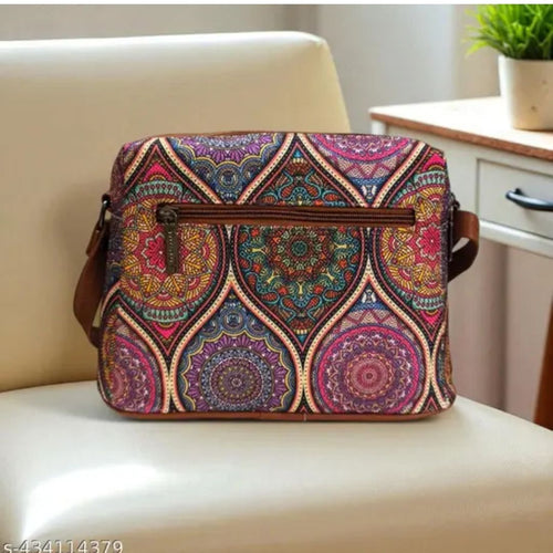multicolour handmade sling bag