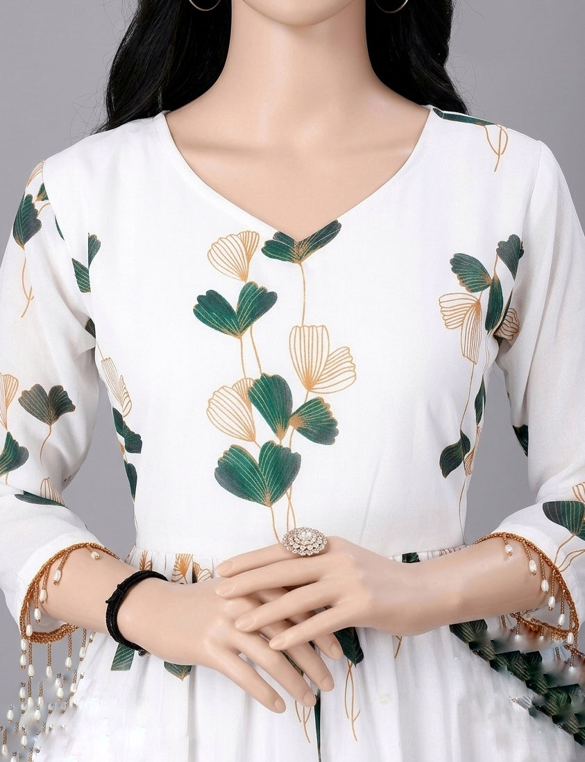 Botanical Printed Clothing Set for Womens