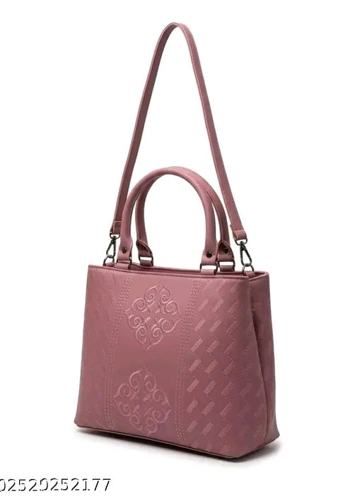 Classic Dusty Pink Textured Tote Handbag