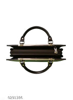 Dual-Tone Handbag with Crossbody Strap