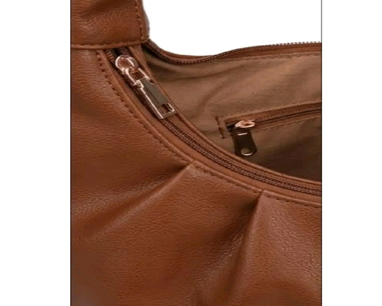 Faux leather hobo