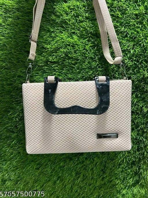 Elegant Beige Textured Sling bag