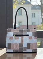 Textured trendy attractive handbag