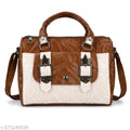 Brown White sling Bag