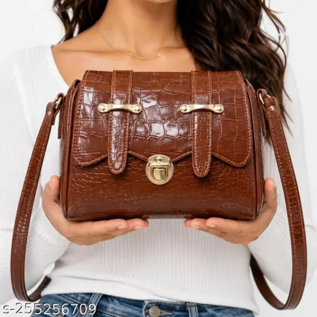 Dark tan sling bag