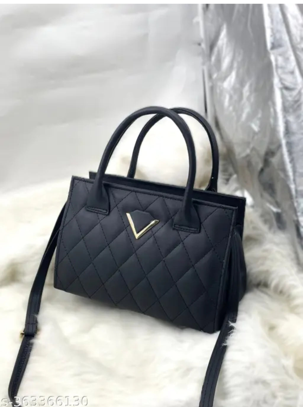Black checkered hand with sling Bag