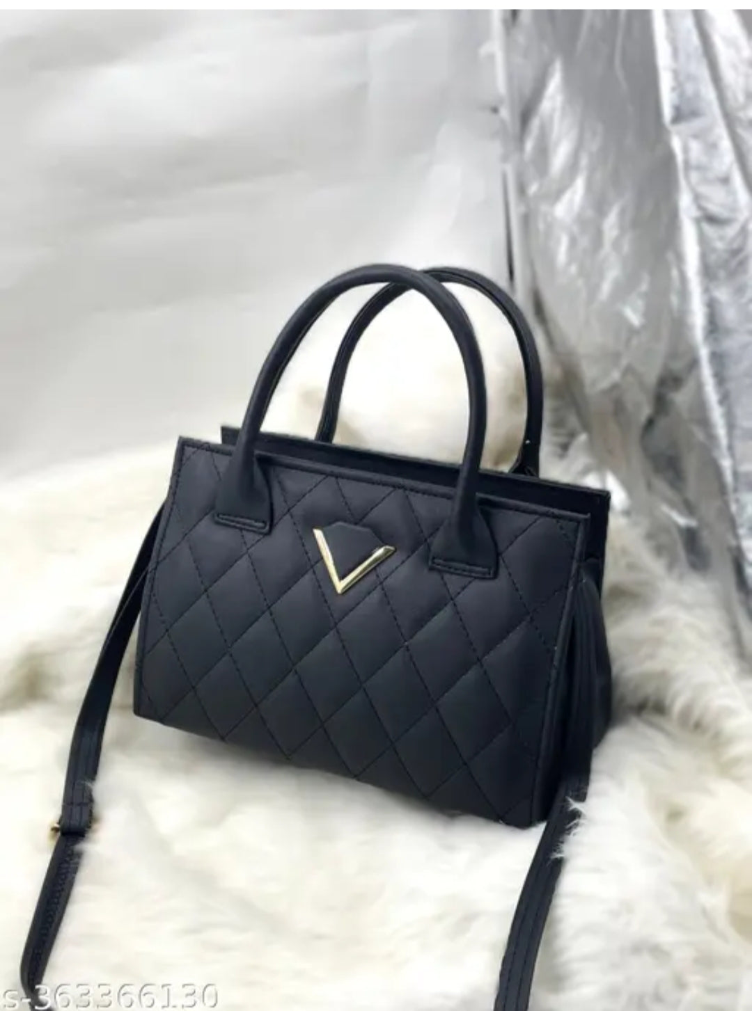 Black checkered hand with sling Bag