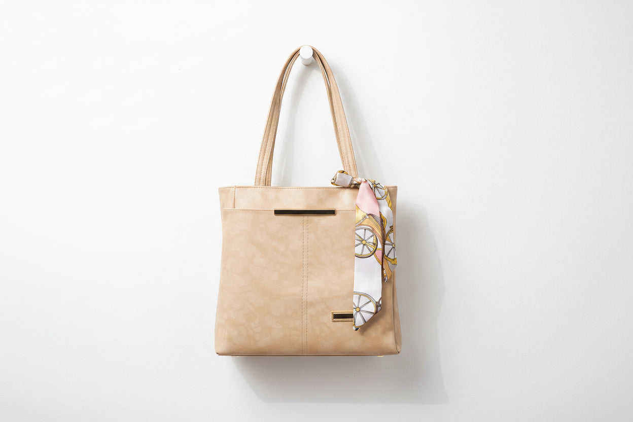 Women hand bag with scarf