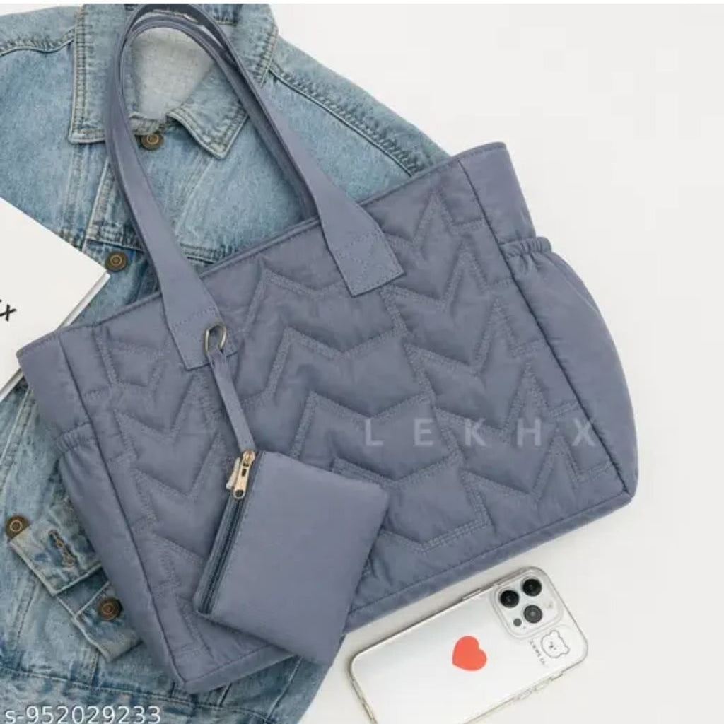 Quilted Tote Bag for