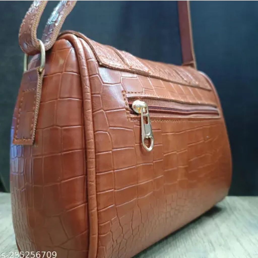 Dark tan sling bag