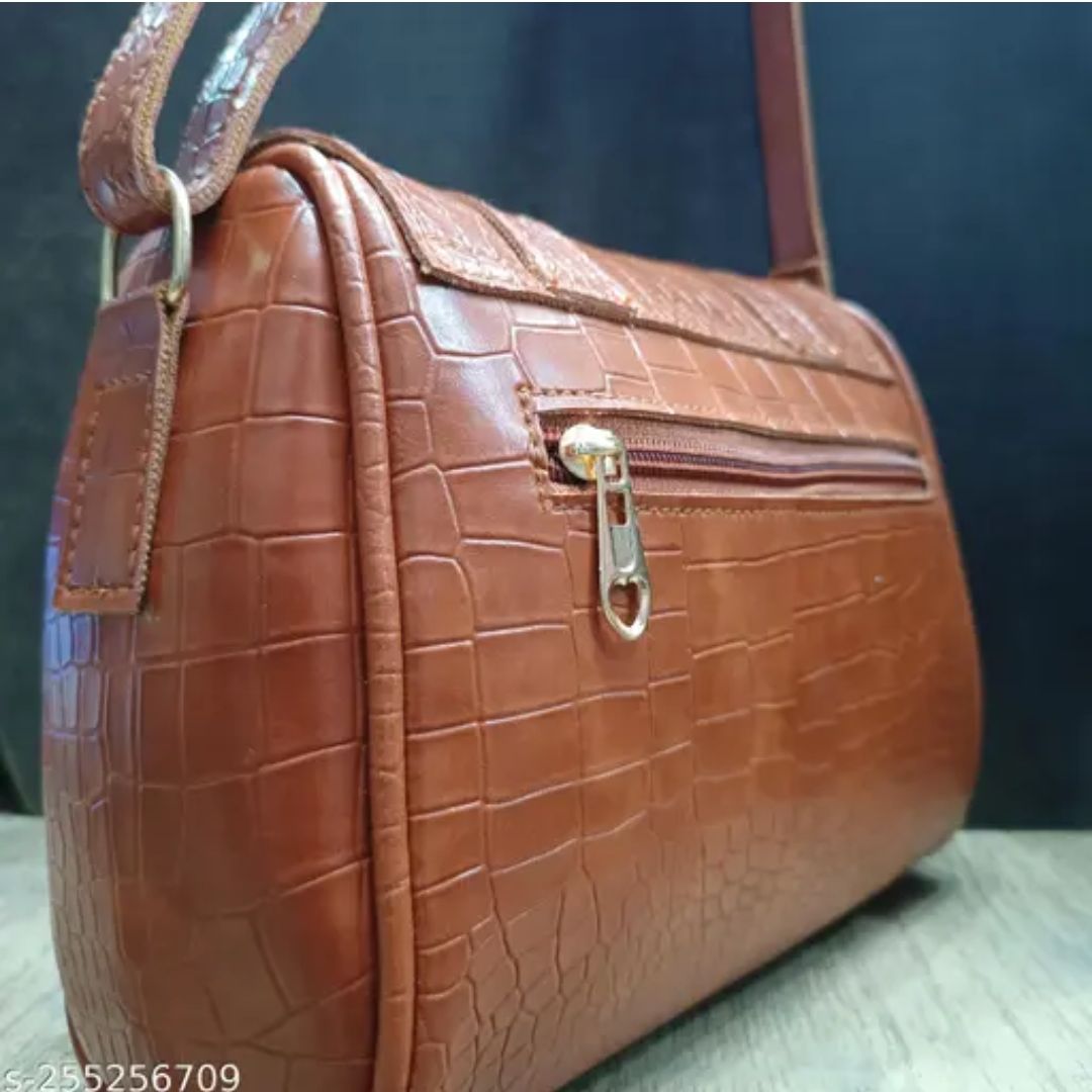Dark tan sling bag