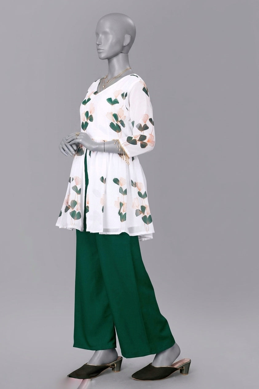 Botanical Printed Clothing Set for Womens