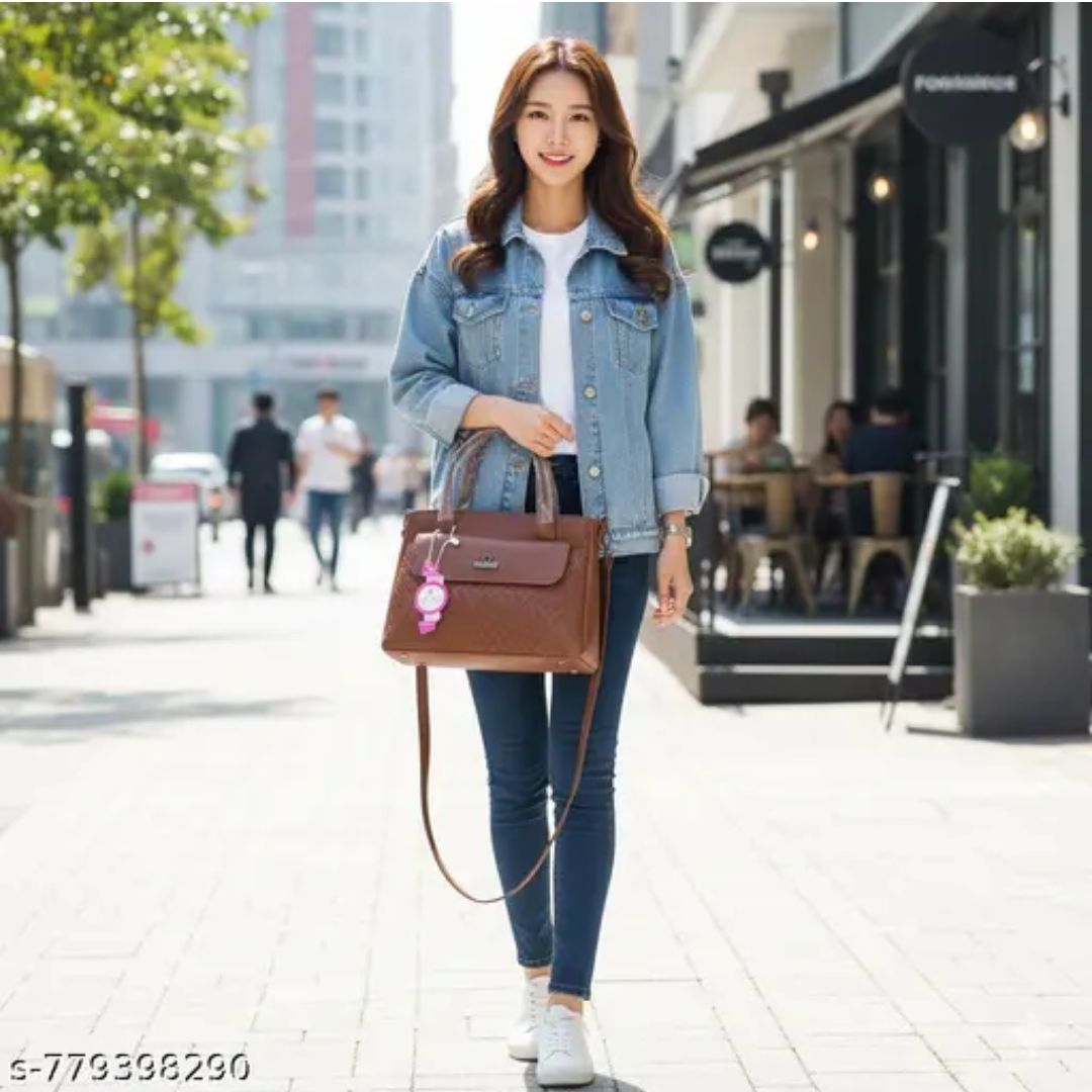 STYLISH TOP HANDLE SLING HANDBAG