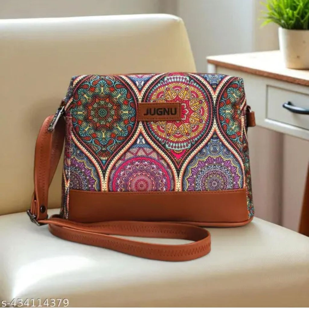 multicolour handmade sling bag