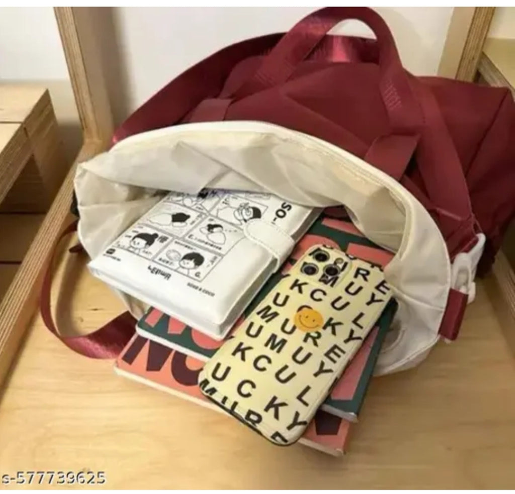 Cute white red tote bag