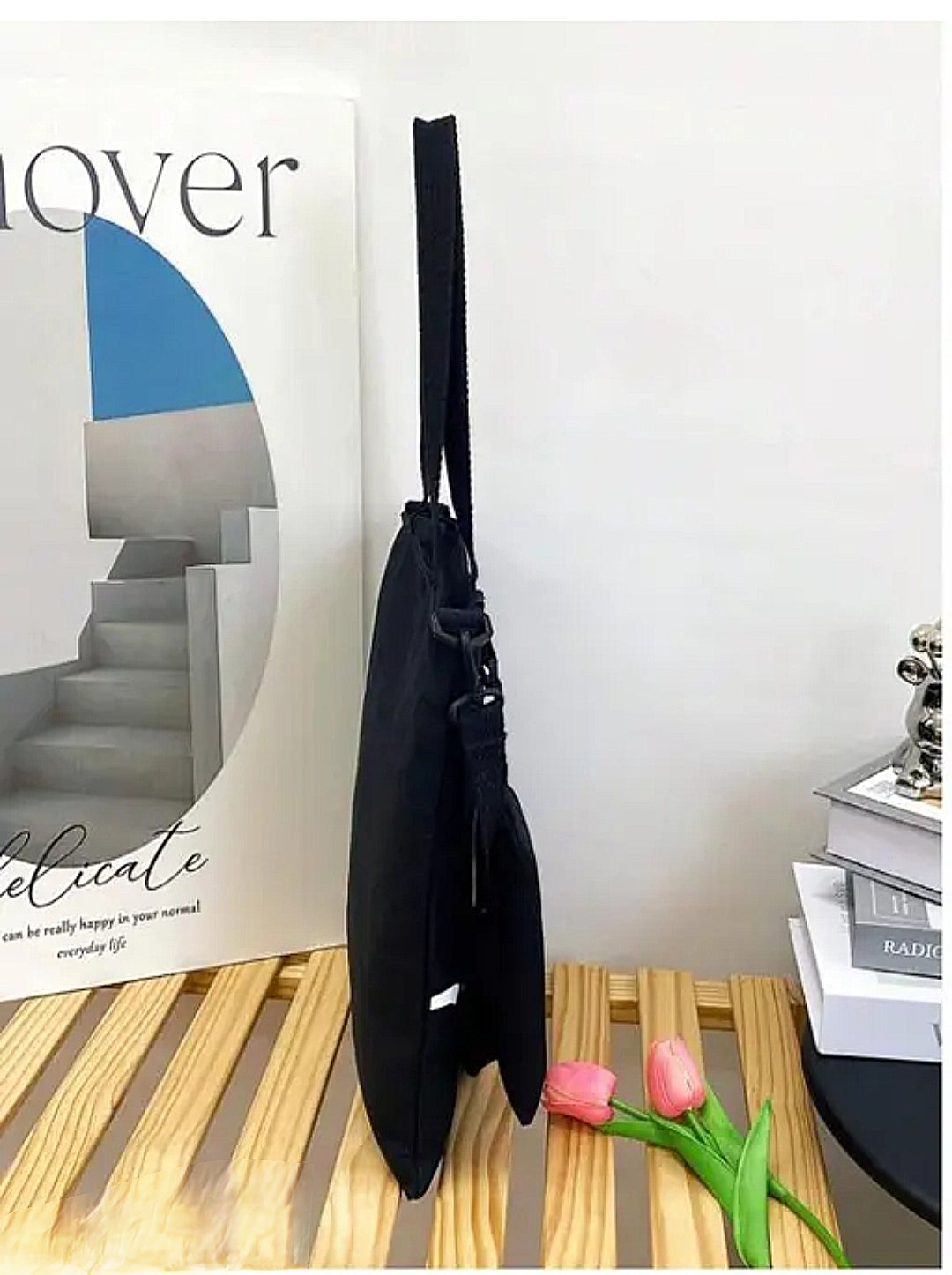 Elite black Canvas Tote Bag