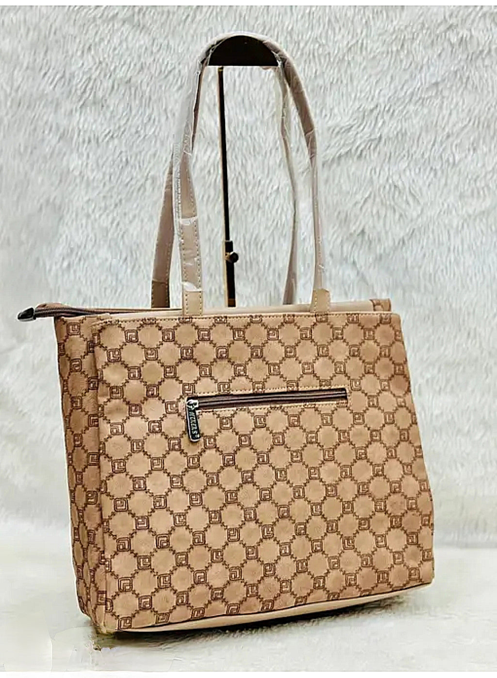 Cream Printed tote Bag