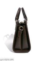 Dual-Tone Handbag with Crossbody Strap