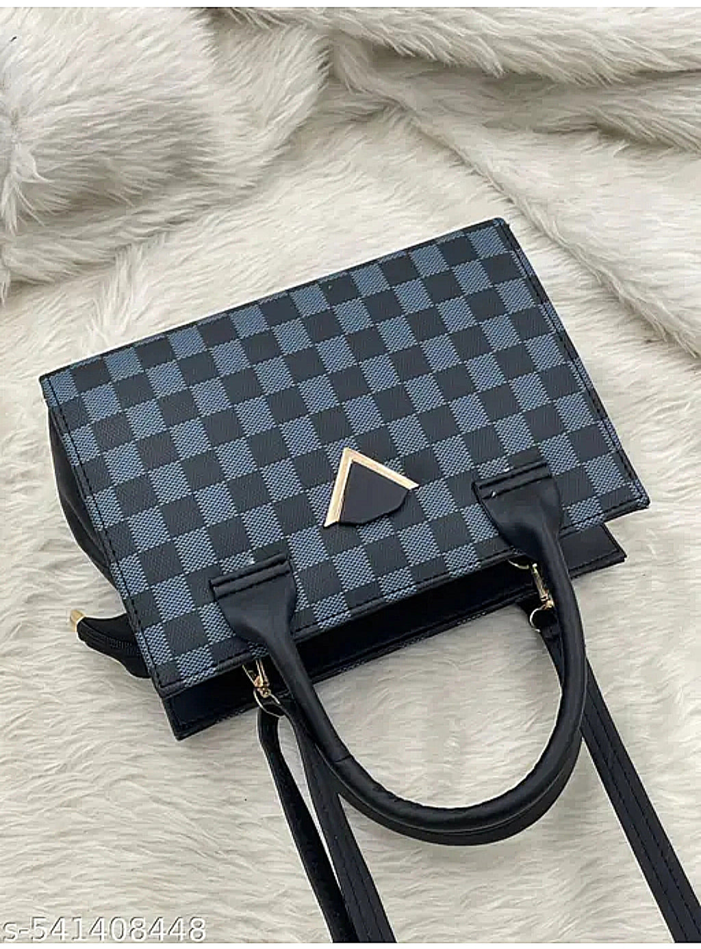 Designer check print sling Bag
