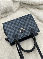 Designer check print sling Bag