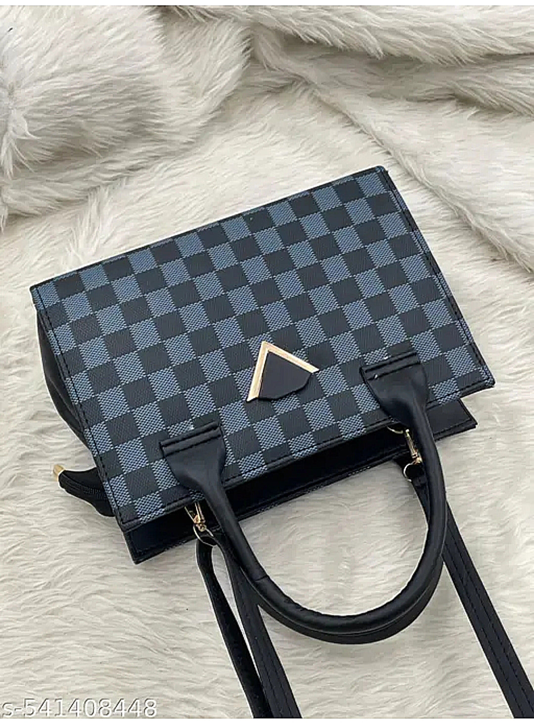 Designer check print sling Bag