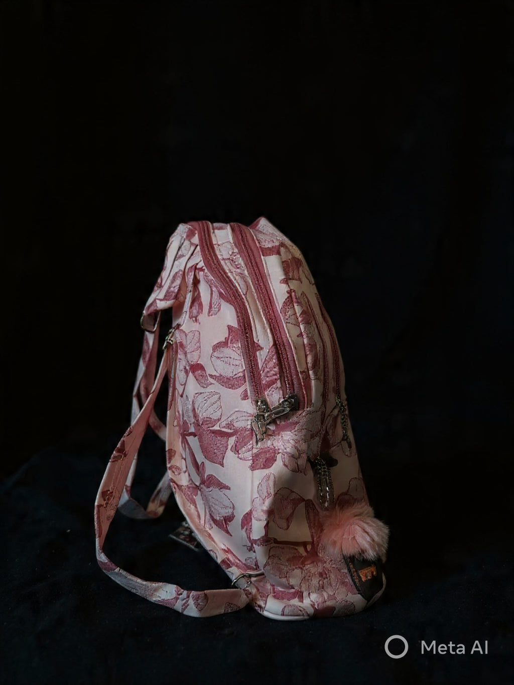 Elegant floral leaf Printed women backpack college bag