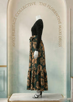 Elegent floral print Maxi dress