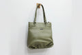 Green leather tote Bag