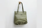Green leather tote Bag
