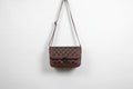 Check print Box sling Bag
