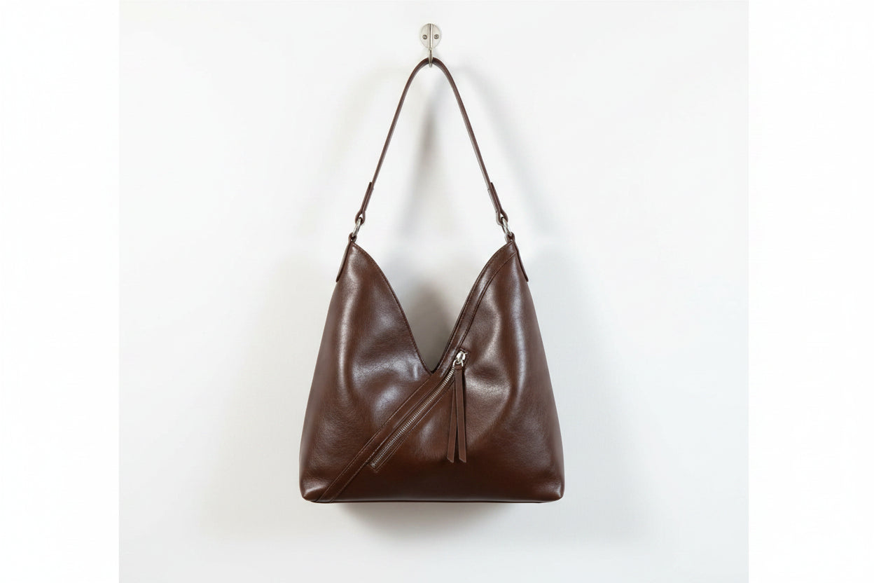 V-shape trendy women shoulder bag