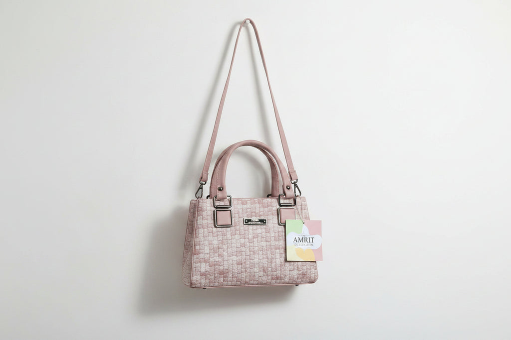 Textured hand with sling bag