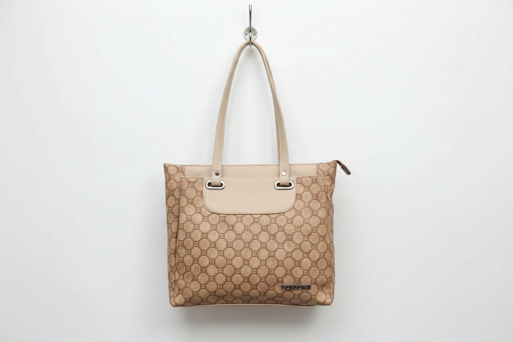 Cream Printed tote Bag