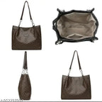 Textured brown Tote