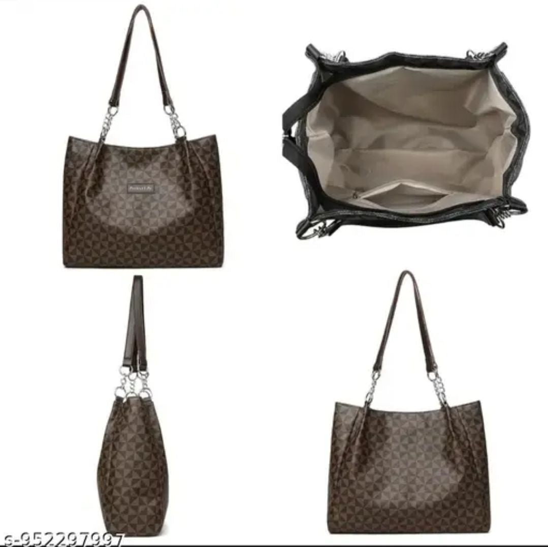 Textured brown Tote