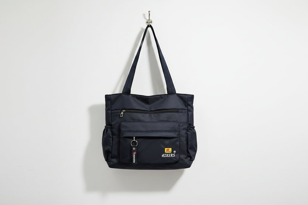 Black poly tote Bag