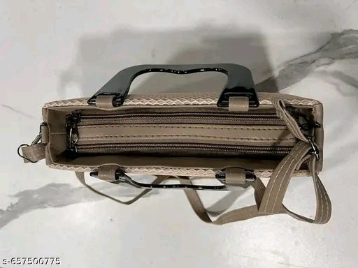 Elegant Beige Textured Sling bag