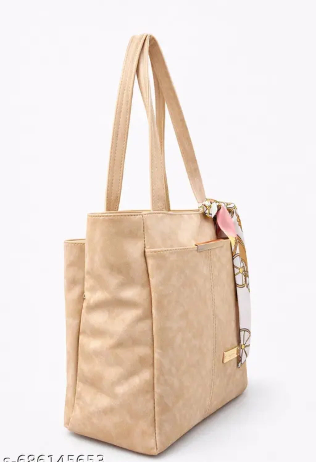 Women hand bag with scarf