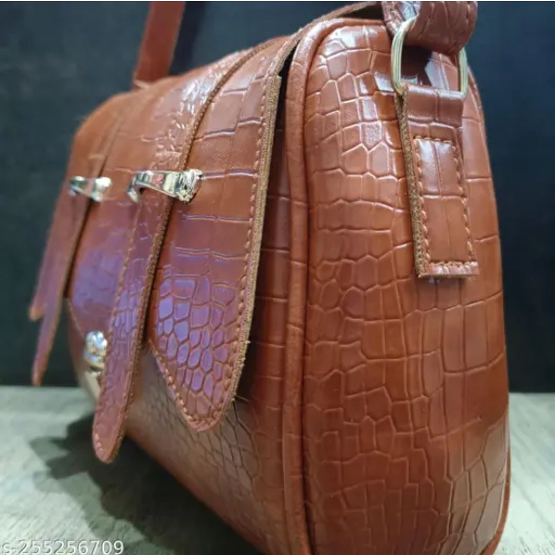 Dark tan sling bag