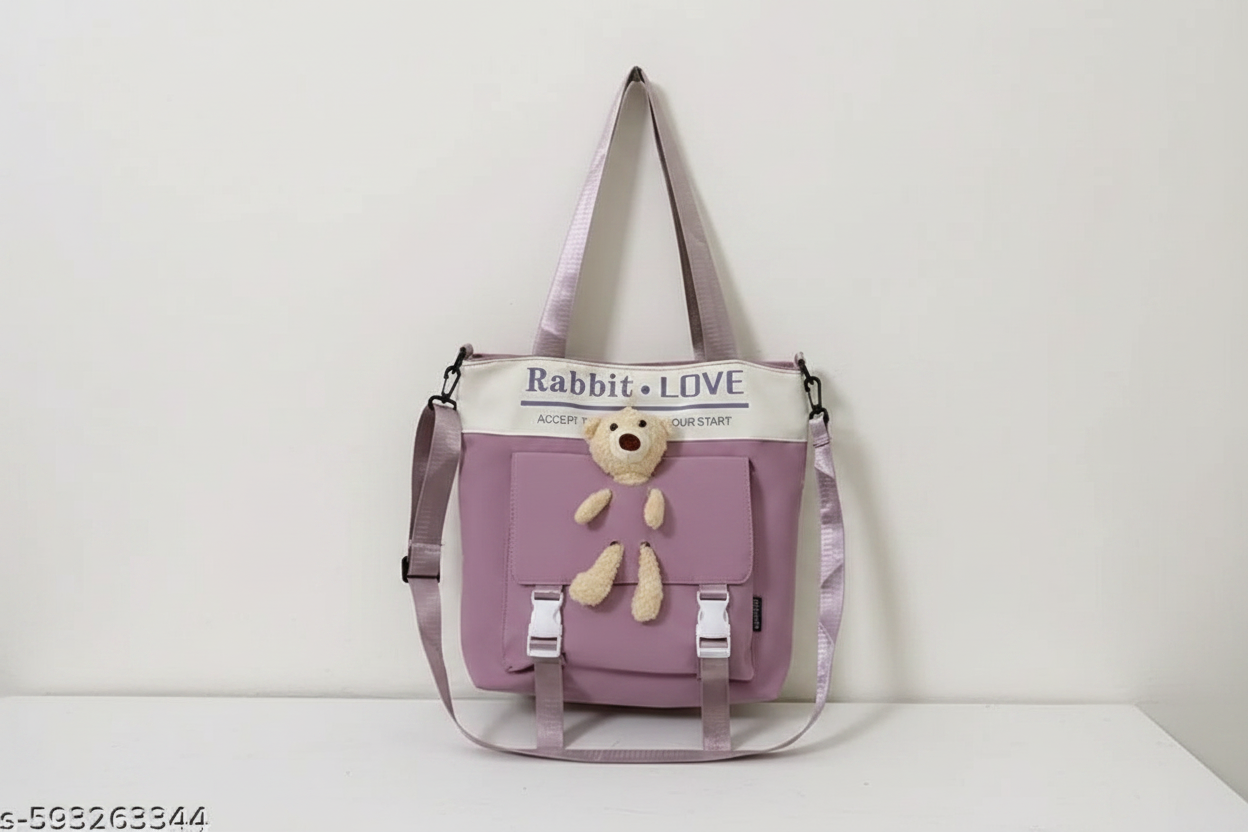 canavas block pocket tote bag