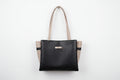 Crocodile pattern dual tone hand bag