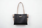 Crocodile pattern dual tone hand bag