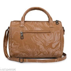 Brown White sling Bag