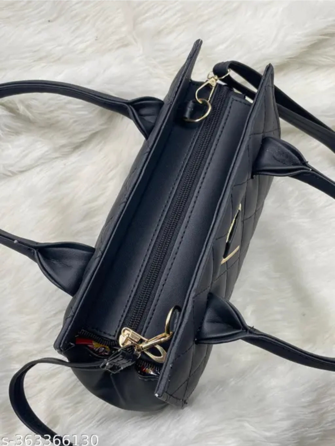 Black checkered hand with sling Bag