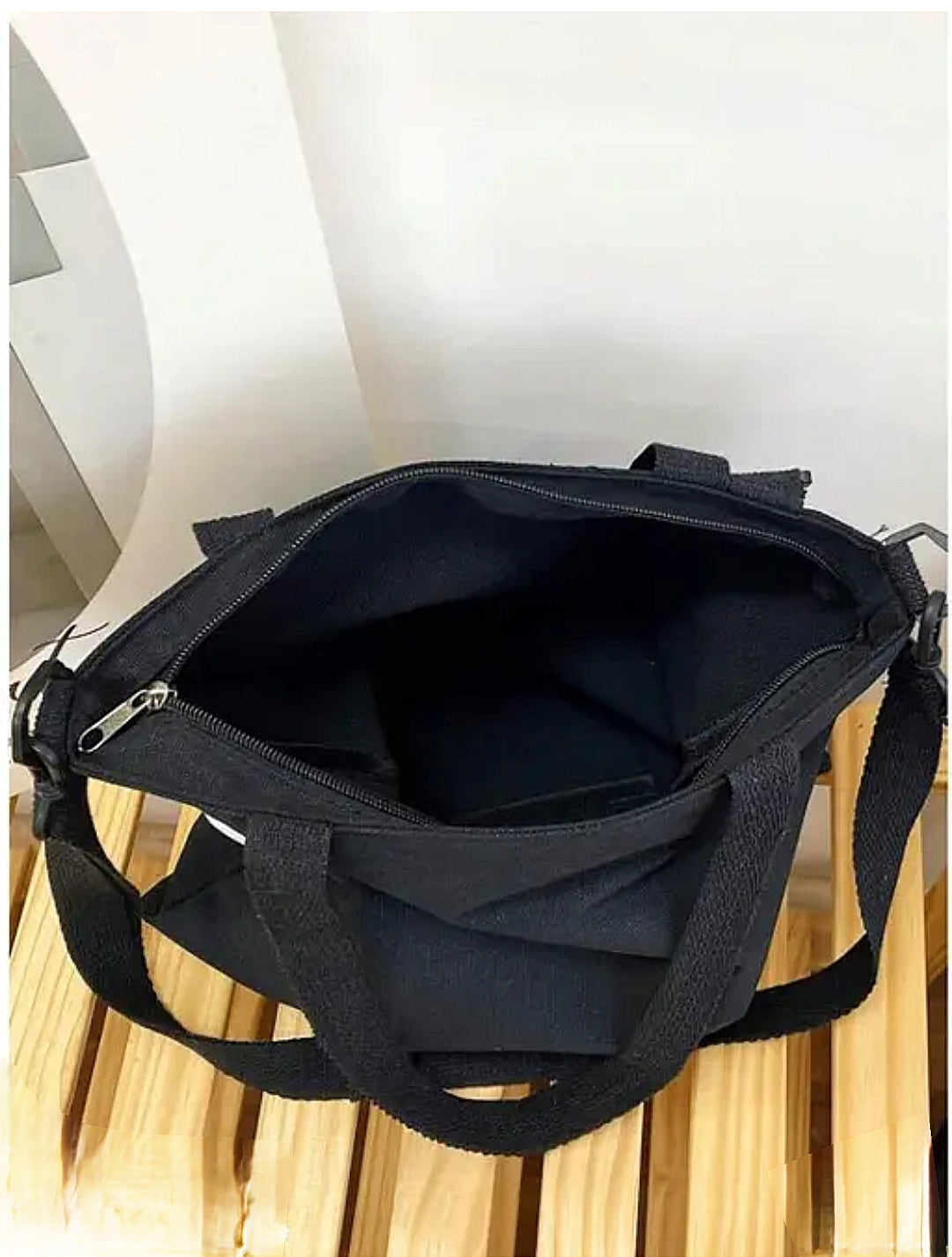 Elite black Canvas Tote Bag