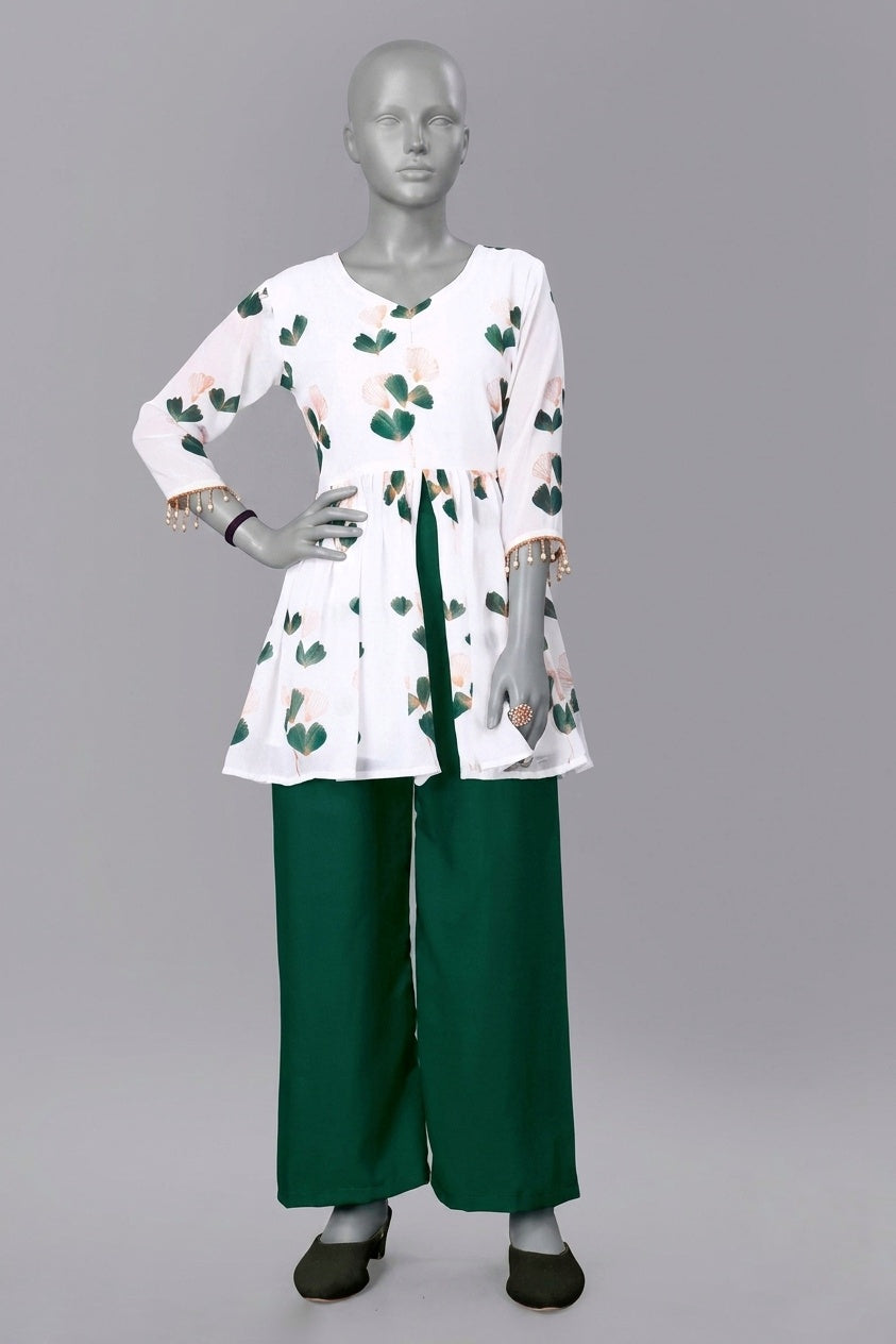 Botanical Printed Clothing Set for Womens